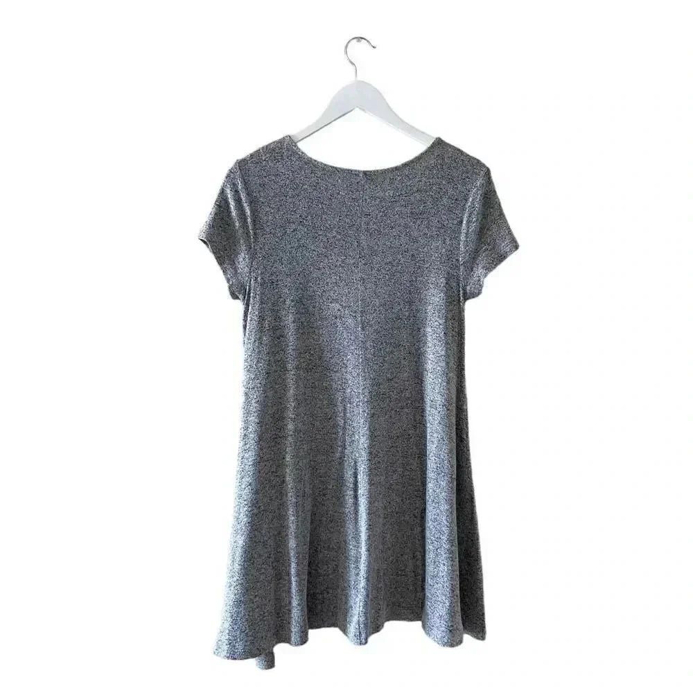 Old Navy Heather Gray Viscose Blend Swing Mini Dress Lightweight SZ MP # 1581 - Picture 6 of 12